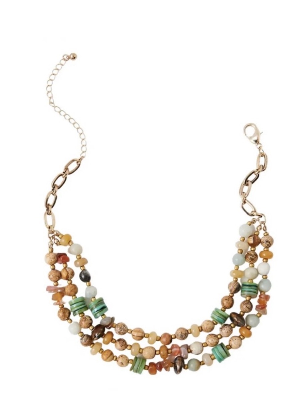 Free People riverside beaded necklace NWT